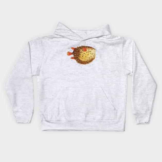 Little puffer fish Kids Hoodie by ThistleRosep